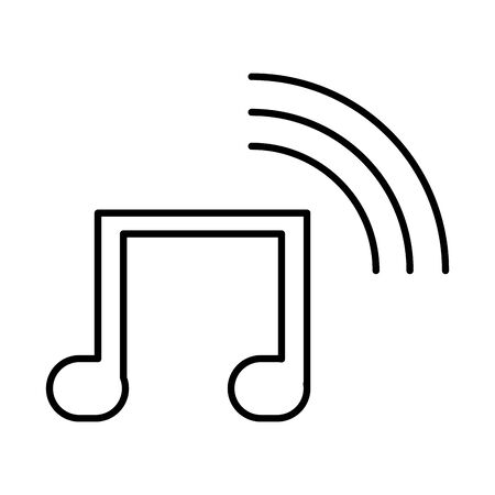 music note sound isolated icon vector illustration designのイラスト素材