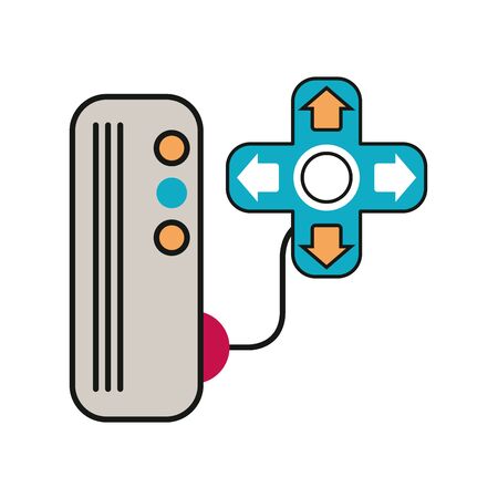 video game console with control icon vector illustration design