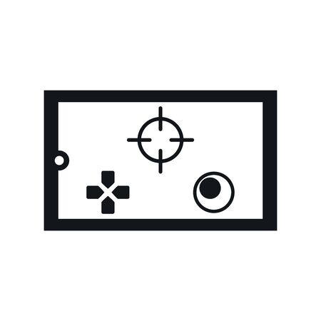video game portable device icon vector illustration designのイラスト素材