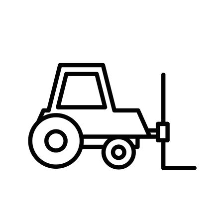 forklift vehicle service isolated icon vector illustration design