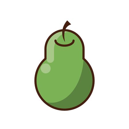 fresh pear fruit nature icon vector illustration designのイラスト素材