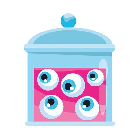 halloween bottle with eyes icon vector illustration designのイラスト素材