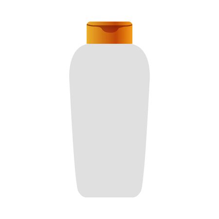 sunscreen bottle icon over white background, vector illustrationのイラスト素材