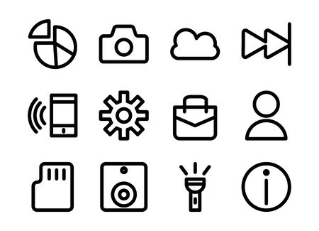 bundle of user interface set icons vector illustration designのイラスト素材