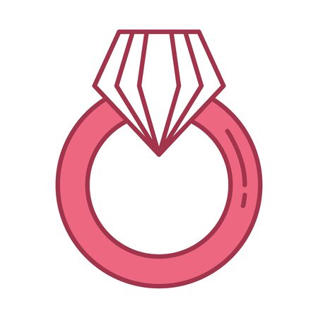 happy valentines day ring with heart icon vector illustration designのイラスト素材