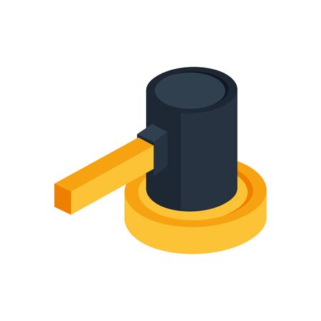 justice hammer device isolated icon vector illustration designのイラスト素材