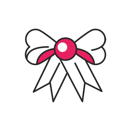 ribbon bow tie decorative icon vector illustration designのイラスト素材