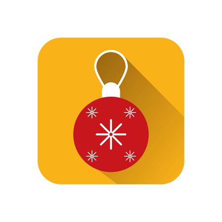 merry christmas ball hanging decoration vector illustration designのイラスト素材