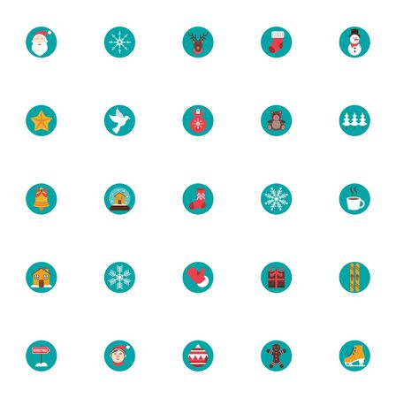 bundle of winter season set icons vector illustration designのイラスト素材