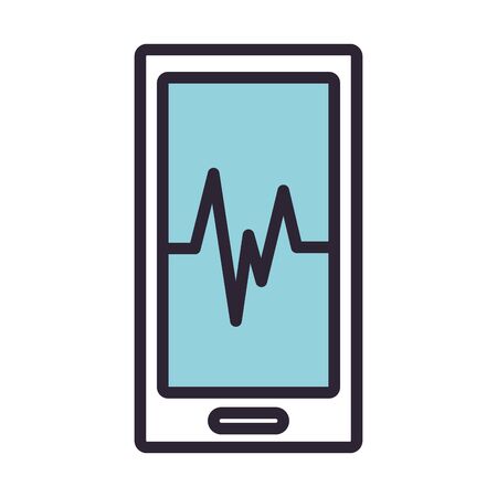 smartphone with cardiology app icon vector illustration designのイラスト素材