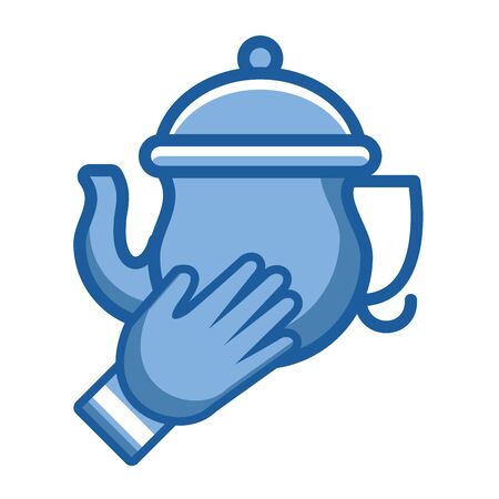 kitchen teapot ceramic utensil icon vector illustration designのイラスト素材