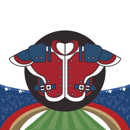 american football sport shirtfront icon vector illustration designのイラスト素材