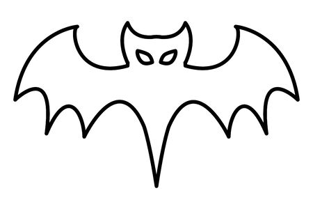halloween bat flying animal icon vector illustration designのイラスト素材