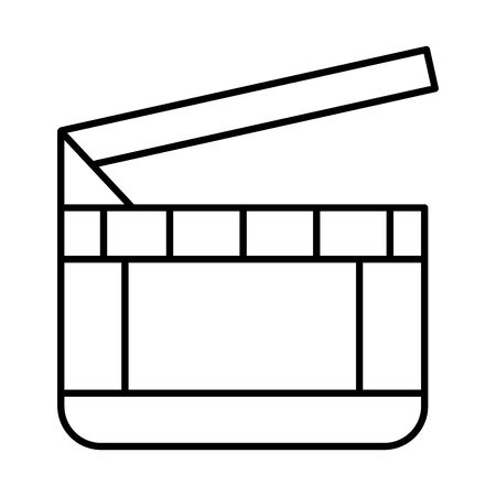 clapper board cinema isolated icon vector illustration designのイラスト素材