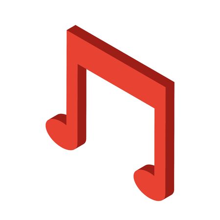 music note sound isolated icon vector illustration designのイラスト素材