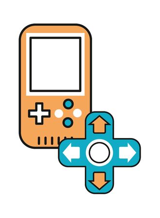 video game portable device icon vector illustration designのイラスト素材