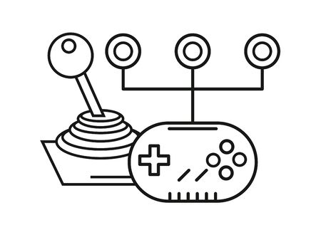 video game joystick control handle icon vector illustration designのイラスト素材