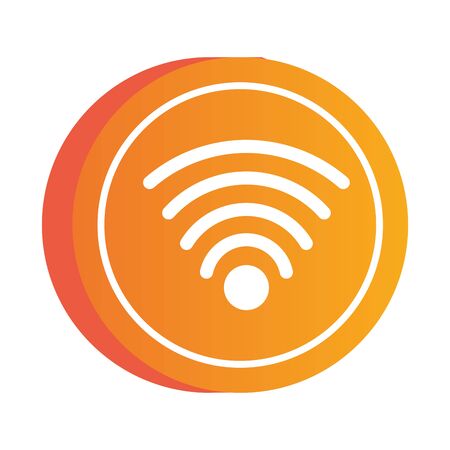wifi connection signal button icon vector illustration designのイラスト素材