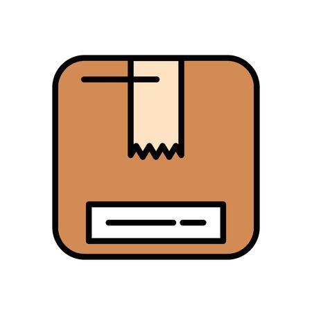 box carton packing postal service vector illustration designのイラスト素材