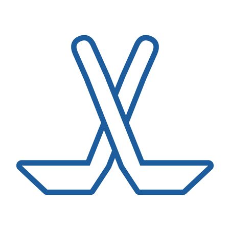 ski winter sport sticks equipment vector illustration designのイラスト素材