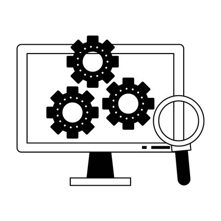 Technical support technology group of symbols, online help service. vector illustration graphic designのイラスト素材