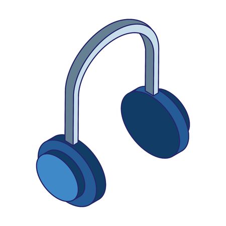 headphones icon over white background, vector illustrationのイラスト素材
