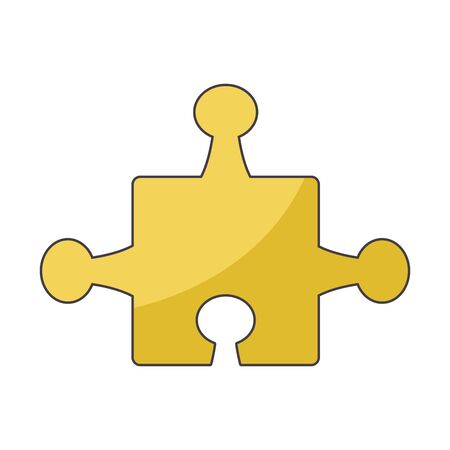 jigsaw puzzle icon over white background, colorful design, vector illustrationのイラスト素材