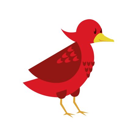 cute little bird animal character vector illustration designのイラスト素材