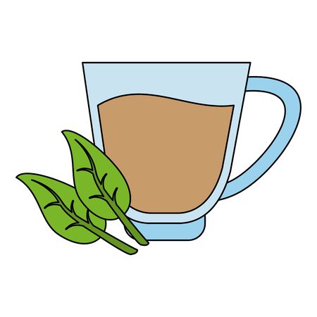 healthy and balanced food nature mint juice cartoon vector illustration graphic designのイラスト素材
