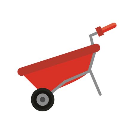 wheelbarrow gardening tool isolated icon vector illustration designのイラスト素材