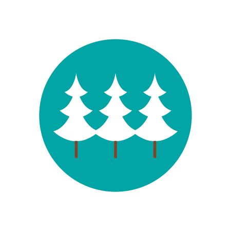pines trees forest scene icon vector illustration designのイラスト素材