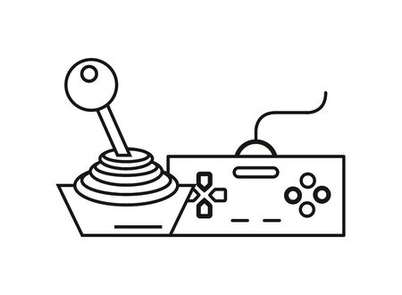 video game control handle with joystick vector illustration designのイラスト素材