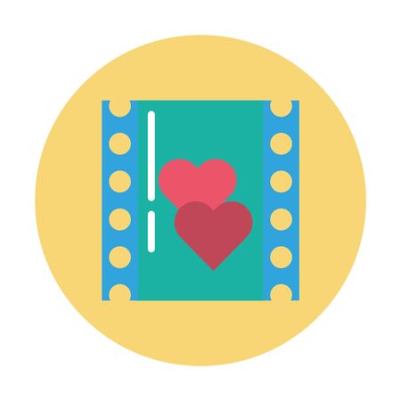 happy valentines day hearts in tape record vector illustration designのイラスト素材