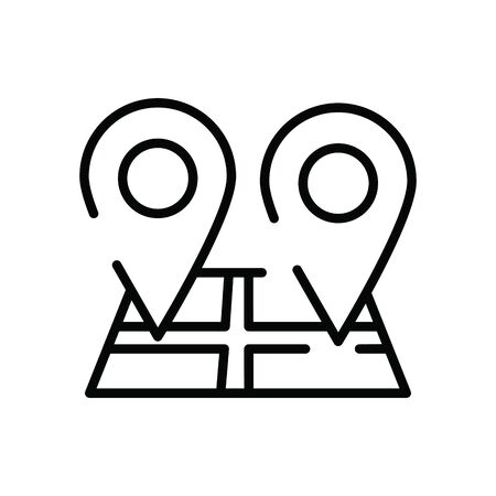 paper map guide with pins location icon vector illustration designのイラスト素材