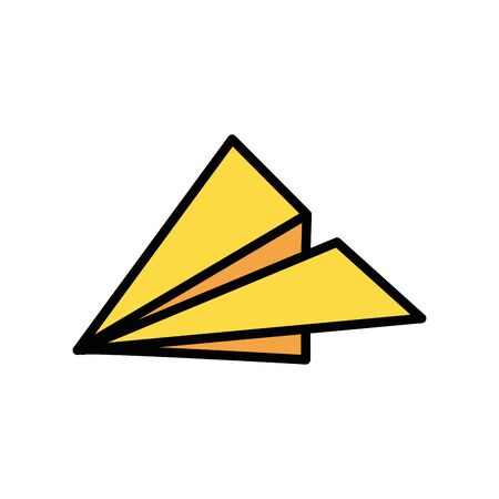 paper airplane flying isolated icon vector illustration designのイラスト素材