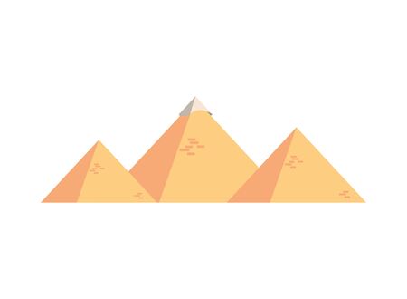 Egyptian pyramids desert scene icon vector illustration designのイラスト素材