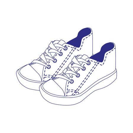 casual shoes icon over white background, vector illustrationのイラスト素材