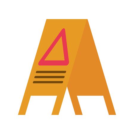 wet floor caution label icon vector illustration designのイラスト素材