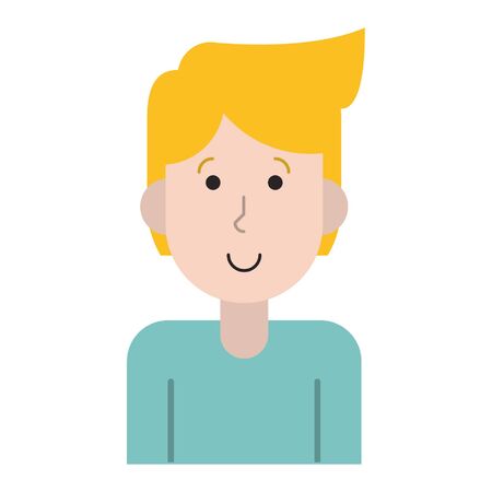 man avatar cartoon character portrait profile vector illustration graphic designのイラスト素材