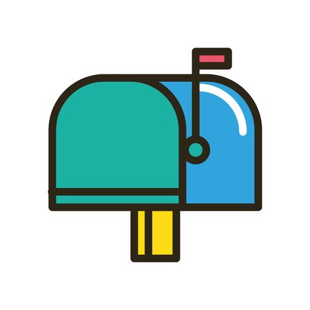 mail box postal service icon vector illustration designのイラスト素材