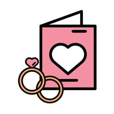 happy valentines day postcard with heart vector illustration designのイラスト素材