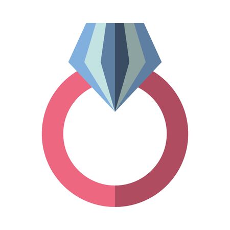 happy valentines day heart in proposal rings vector illustration designのイラスト素材