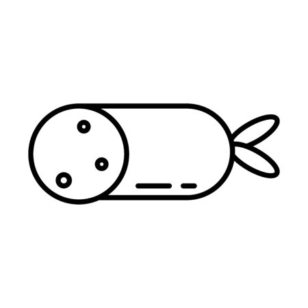 delicious sausage healthy food icon vector illustration designのイラスト素材