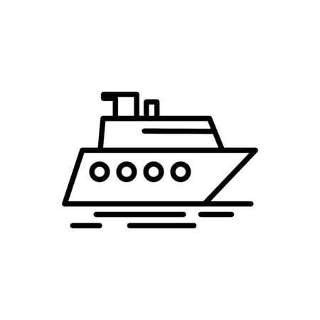 boat transport linear design vector illustrationのイラスト素材