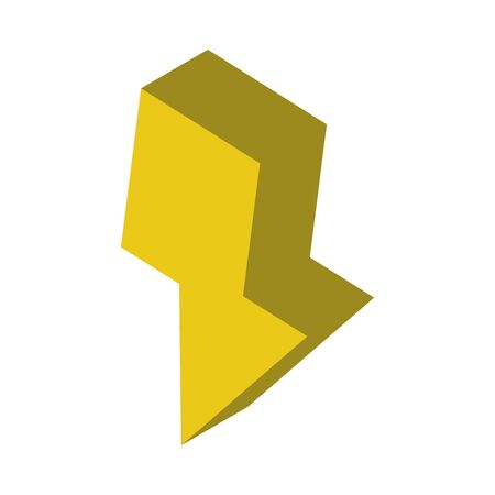 power ray thunder isolated icon vector illustration designのイラスト素材