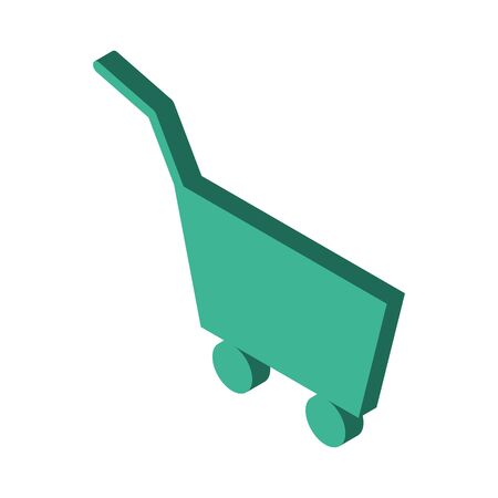 shopping cart commercial isolated icon vector illustration designのイラスト素材