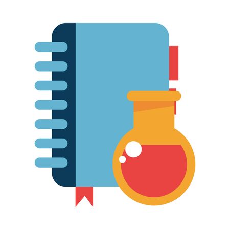 diary agend with tube test laboratory vector illustration designのイラスト素材