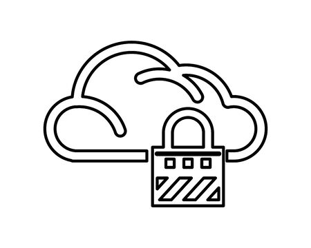 cloud computing data isolated icon vector illustration designのイラスト素材