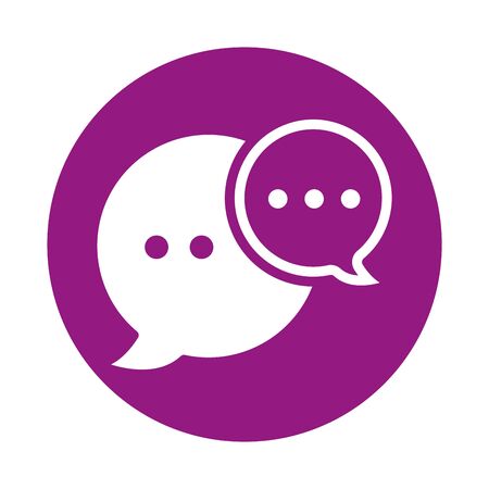 speech bubbles message isolated icon vector illustration design