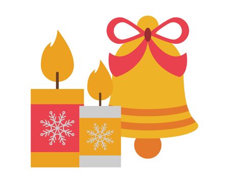 merry christmas bell decoration icon vector illustration designのイラスト素材
